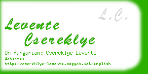 levente csereklye business card